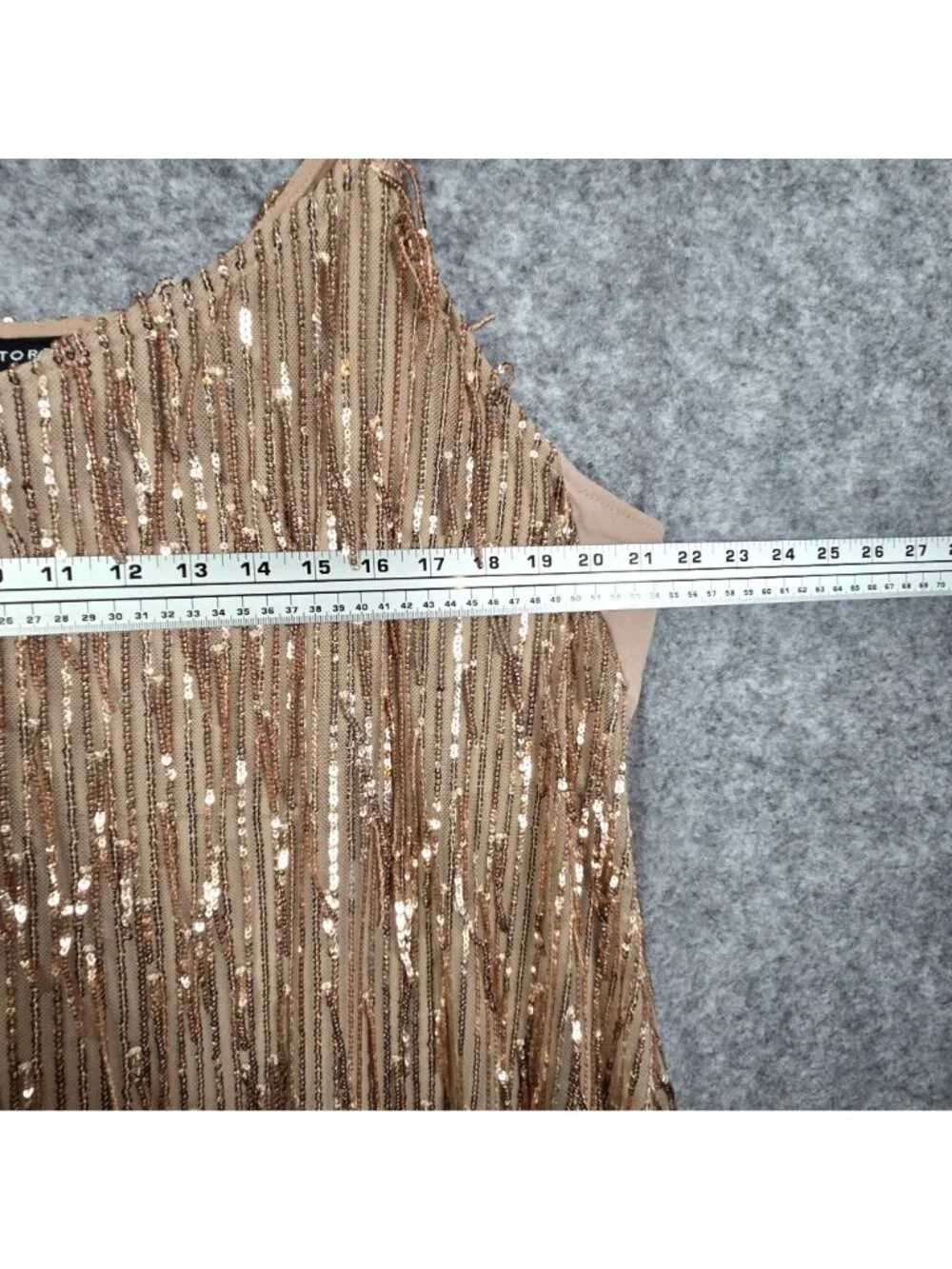 Torrid Dress Womens 3X Gold Sequin Fringe Mini Dress Sleeveless Party Cocktail P - Picture 5 of 12